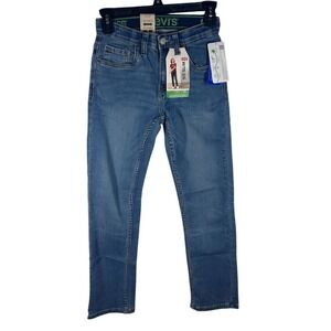 Levi's 511 Slim Fit Boys Jeans Sz 10 REG Adjustable Waist‎ Flex Stretch Blue NEW